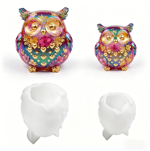Cute Owl Ornament Resin Molds