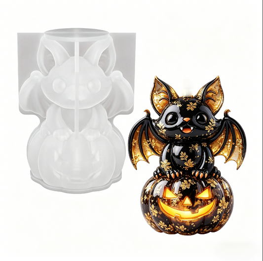 Bat & Pumpkin Ornament Resin Mold