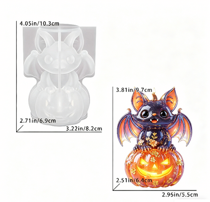 Bat & Pumpkin Ornament Resin Mold