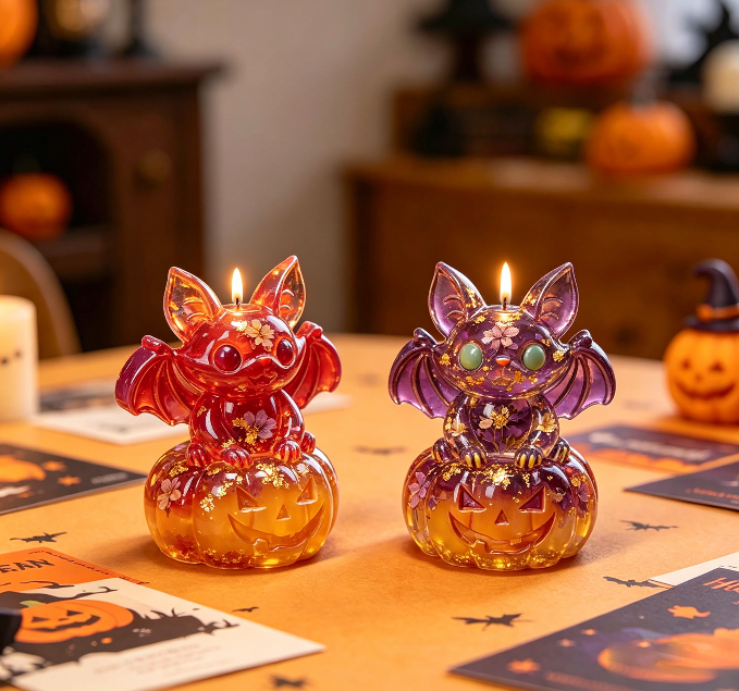 Bat & Pumpkin Ornament Resin Mold
