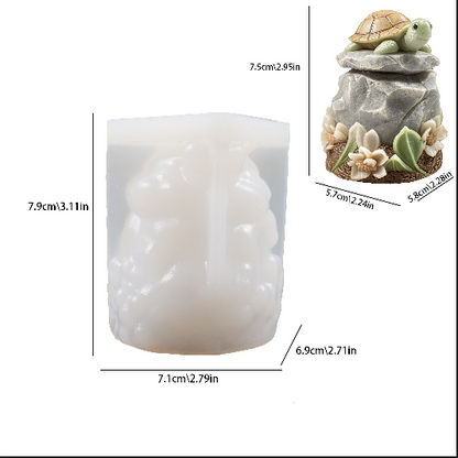 Rock Turtle Figurine Resin Mold