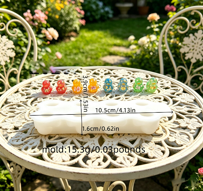 8-in-1 Cute Duck Figurine Resin Mold