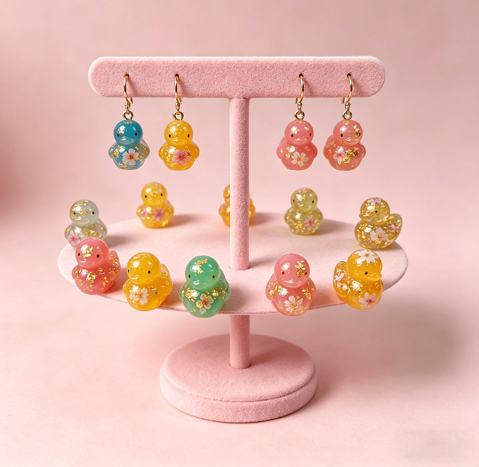 8-in-1 Cute Duck Figurine Resin Mold