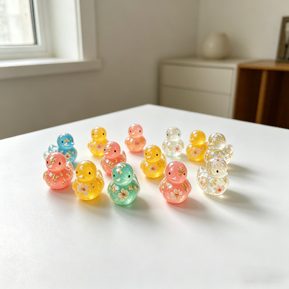 8-in-1 Cute Duck Figurine Resin Mold