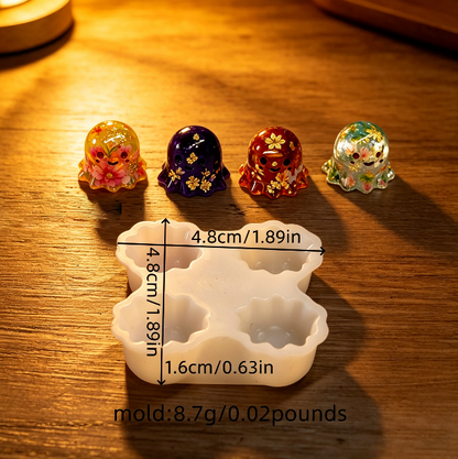 4-in-1 Little Ghost Ornament Resin Mold