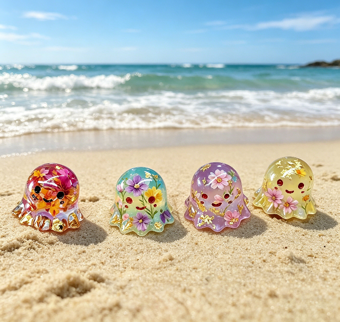 4-in-1 Little Ghost Ornament Resin Mold