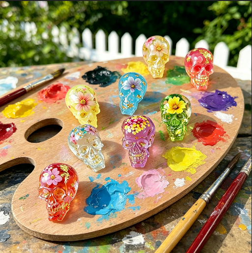 8-in-1 Mini Skeleton Figurine Resin Mold