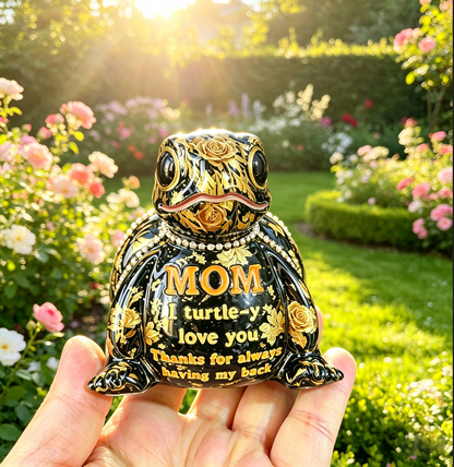 Handmade Cute “MOM” Turtle Ornament Resin Mold