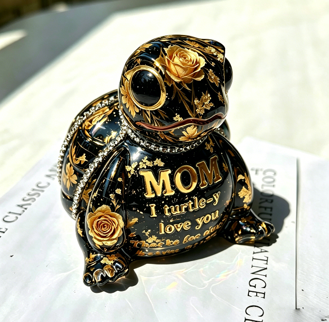 Handmade Cute “MOM” Turtle Ornament Resin Mold