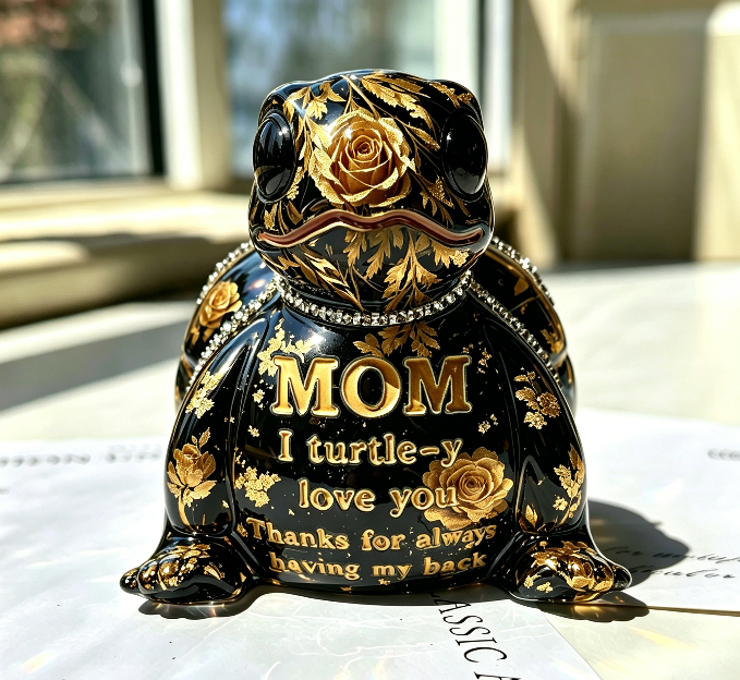Handmade Cute “MOM” Turtle Ornament Resin Mold