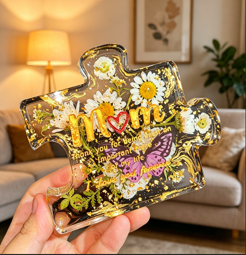 Handmade Mom Puzzle Ornaments Resin Mold