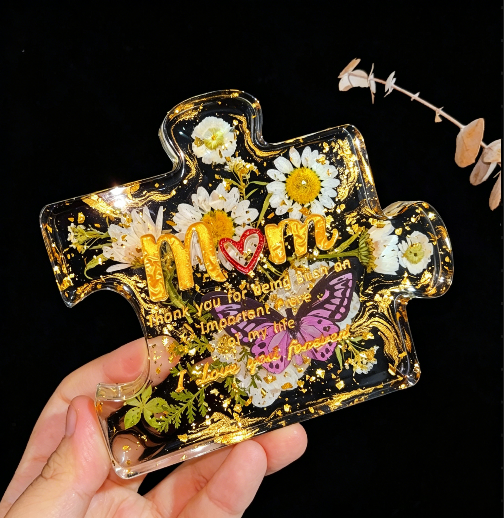 Handmade Mom Puzzle Ornaments Resin Mold