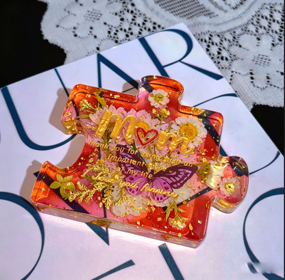 Handmade Mom Puzzle Ornaments Resin Mold