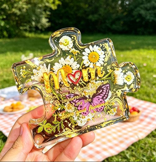 Handmade Mom Puzzle Ornaments Resin Mold