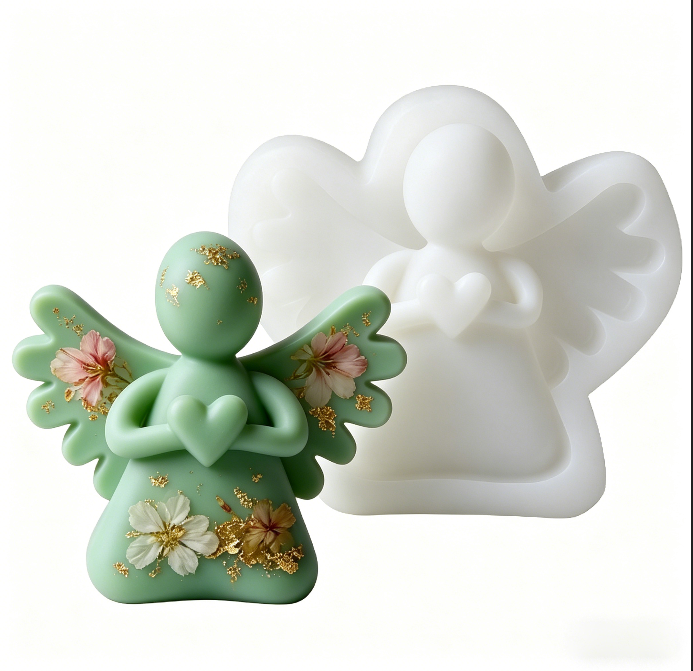 Heart Angel Ornament Resin Mold