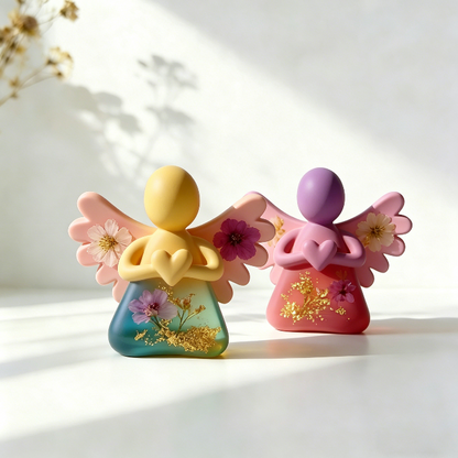 Heart Angel Ornament Resin Mold