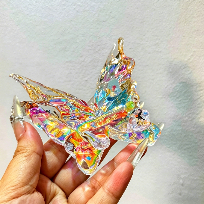 Handmade Double-Layer Water Ripple Butterfly Phone Stand Resin Mold