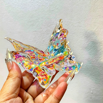 Handmade Double-Layer Water Ripple Butterfly Phone Stand Resin Mold