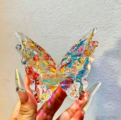 Handmade Double-Layer Water Ripple Butterfly Phone Stand Resin Mold