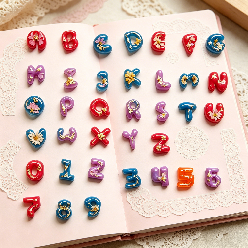 Mini Cute Alphabet & Number Decorative Resin Molds
