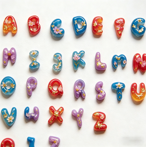 Mini Cute Alphabet & Number Decorative Resin Molds