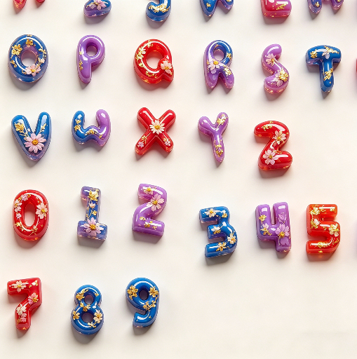 Mini Cute Alphabet & Number Decorative Resin Molds