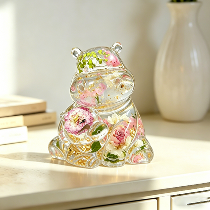 Handmade Mother & Baby Hippo Hug Ornament Resin Mold