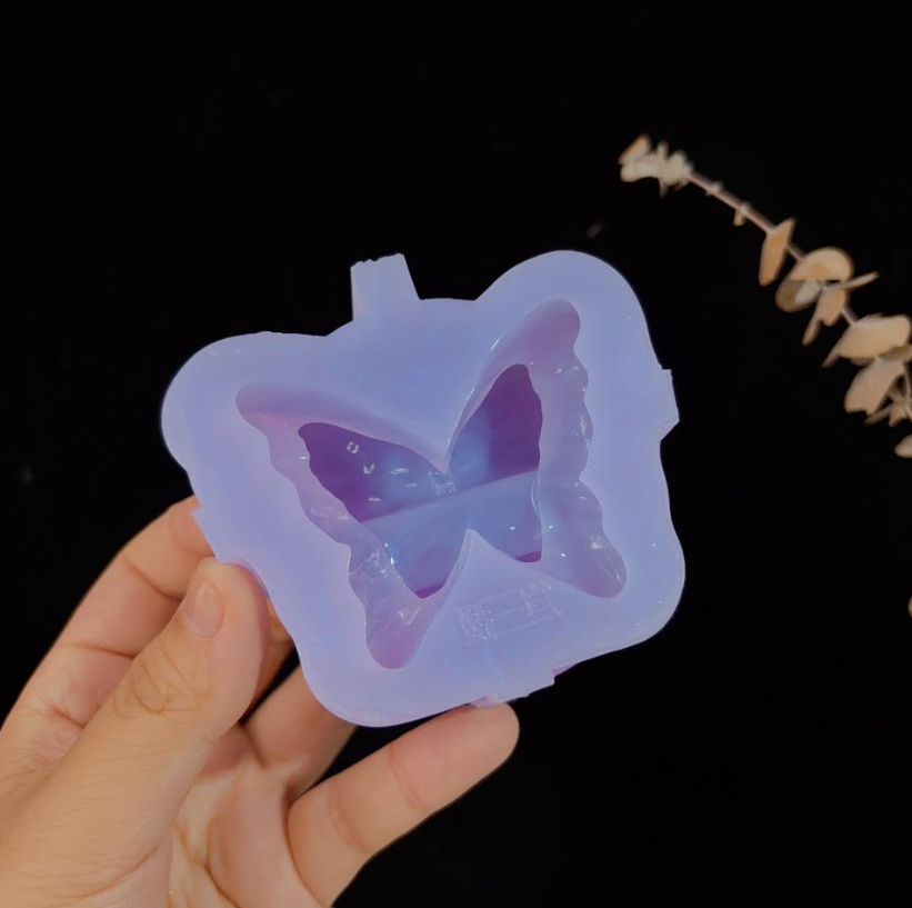 Handmade Double-Layer Water Ripple Butterfly Phone Stand Resin Mold
