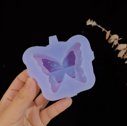 Handmade Double-Layer Water Ripple Butterfly Phone Stand Resin Mold