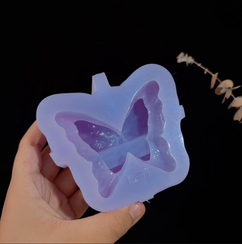 Handmade Double-Layer Water Ripple Butterfly Phone Stand Resin Mold