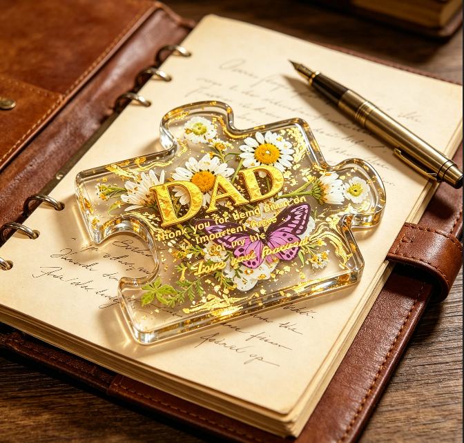 Handmade DAD Puzzle Ornaments Resin Mold