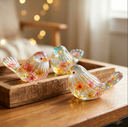 Striped Bird Figurine Resin Mold