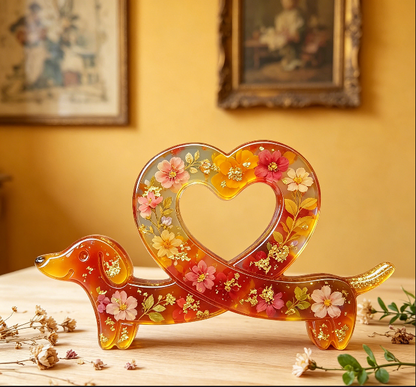 Heart Dachshund Ornament Resin Mold