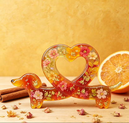 Heart Dachshund Ornament Resin Mold