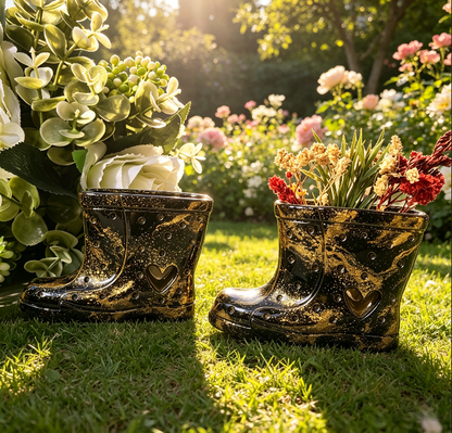 Hollow Rainboot-Shaped Vase Resin Mold