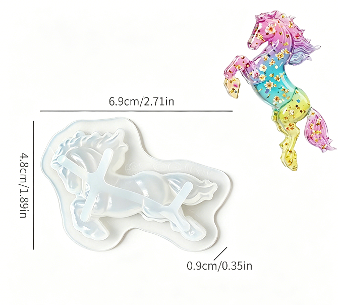3pcs Flying Pony Figurine Resin Molds