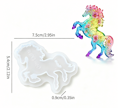 3pcs Flying Pony Figurine Resin Molds