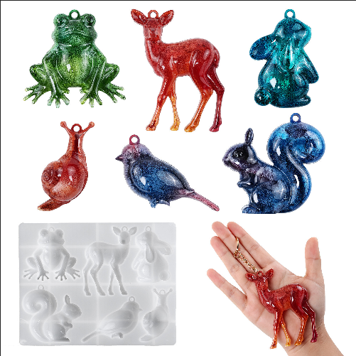Cute Woodland Animal Hanging Ornament Resin Molds
