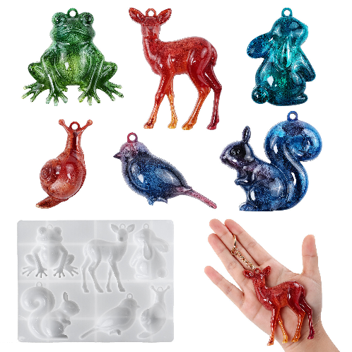 Cute Woodland Animal Hanging Ornament Resin Molds