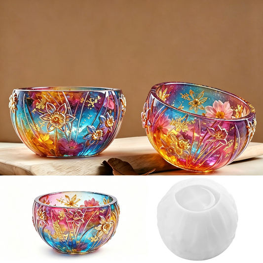 Daffodil Flower Storage Bowl Resin Mold