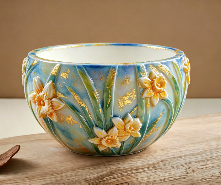 Daffodil Flower Storage Bowl Resin Mold
