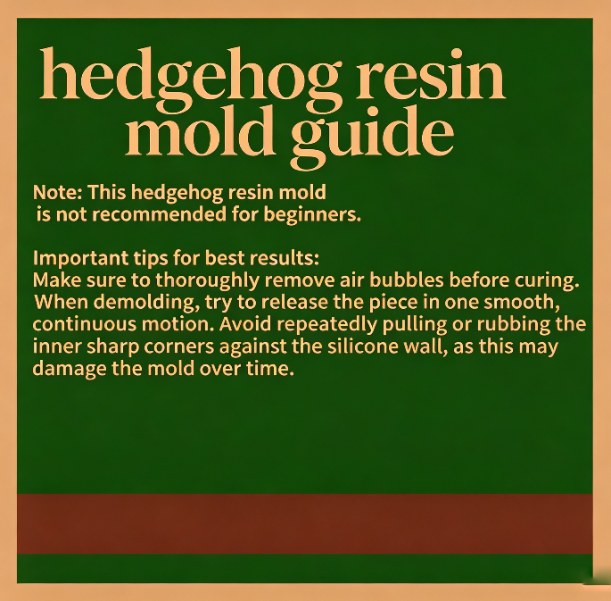 Handmade Diamond Hedgehog Figurine Resin Mold【Not for beginners】