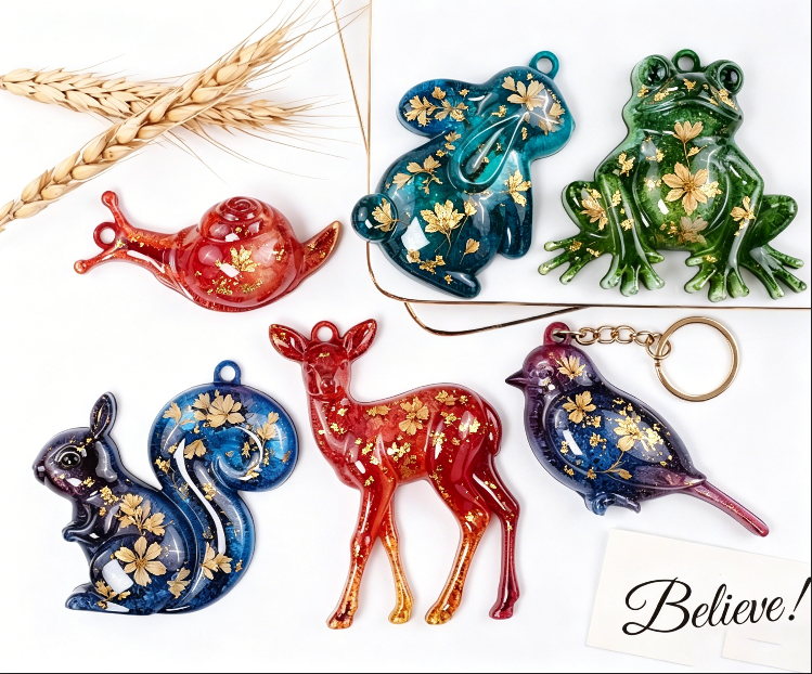 Forest Animal Hanging Ornament Resin Molds Set