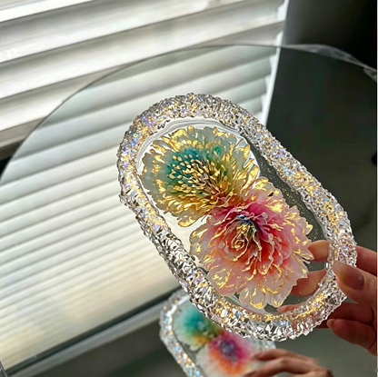 Handmade Large Oval Crystal Cluster Tray Resin Mold