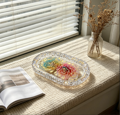 Handmade Large Oval Crystal Cluster Tray Resin Mold