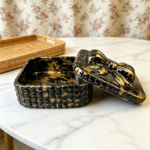 Large Bow Storage Box Resin Mold Set