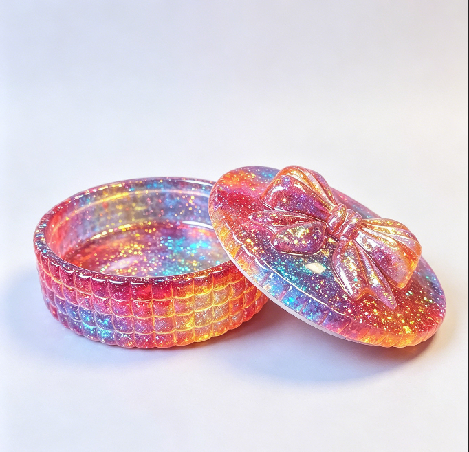 Large Bow Storage Box Resin Mold Set