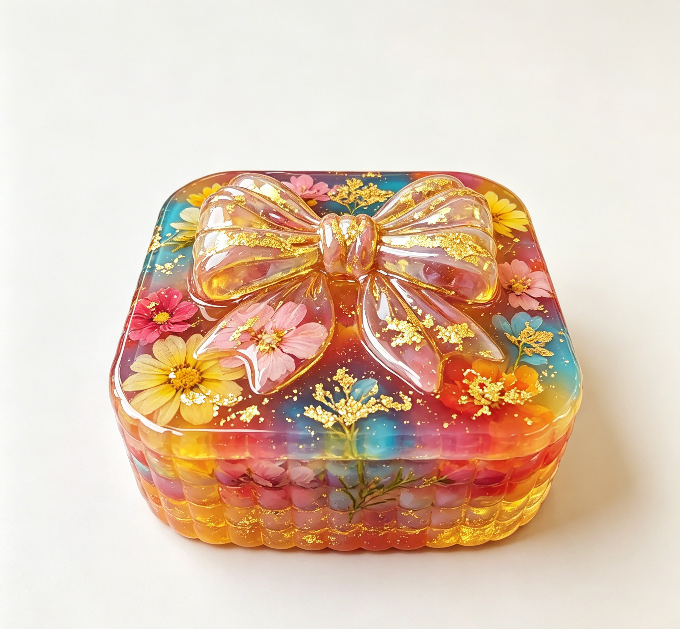 Large Bow Storage Box Resin Mold Set