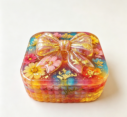 Large Bow Storage Box Resin Mold Set