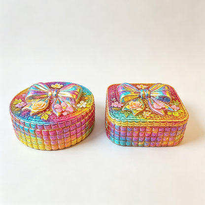 Large Bow Storage Box Resin Mold Set